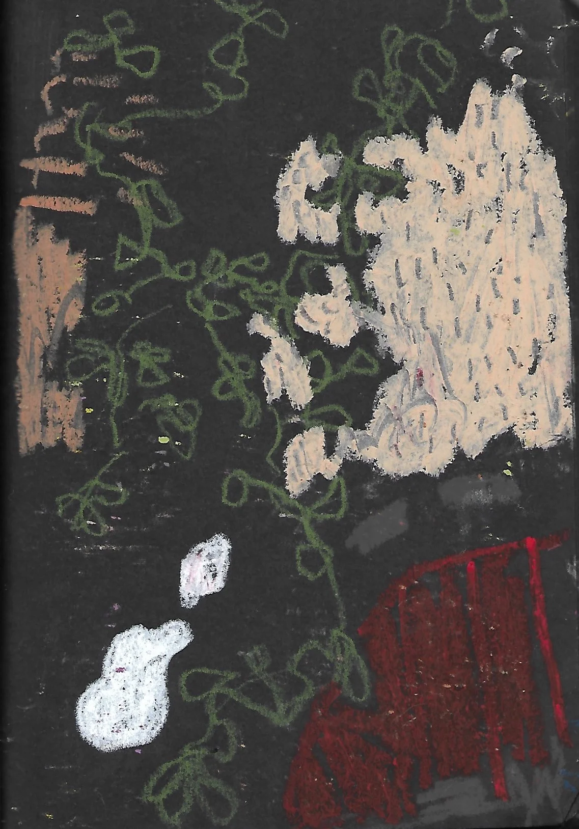 oil pastel on paper, 2018
