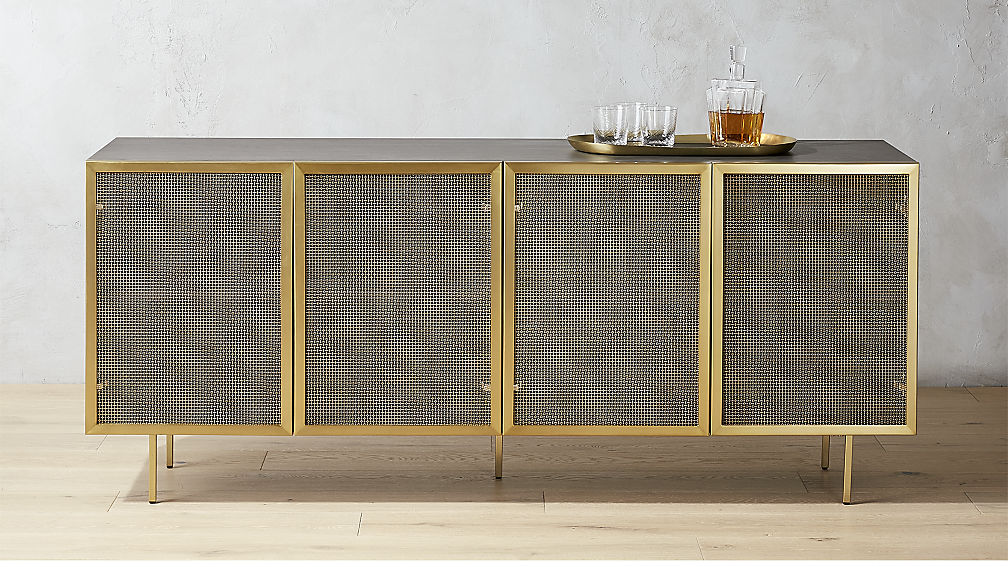 CB2 Trace Wire Mesh Cabinet Credenza $1899