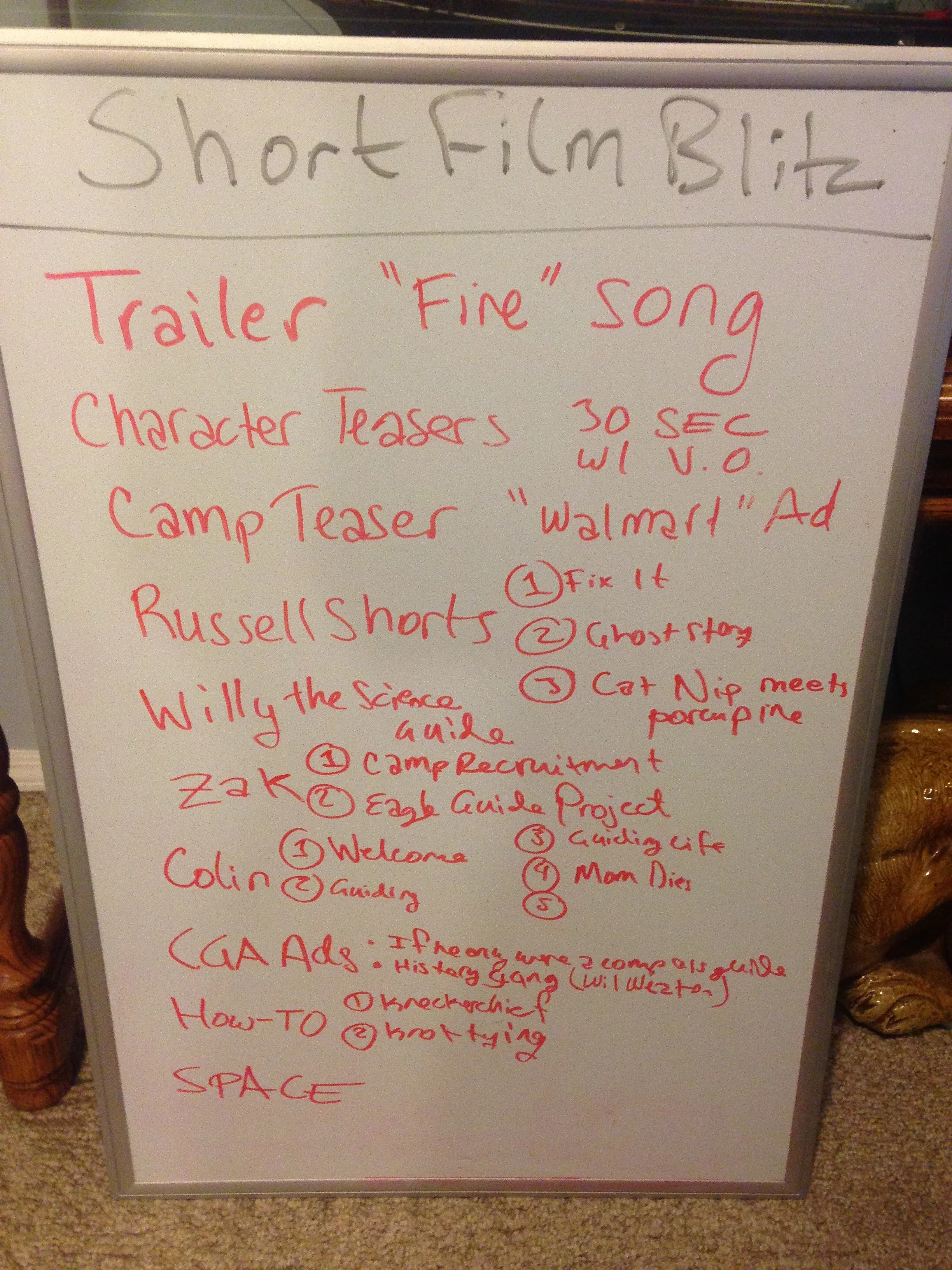 The first brainstorming meeting.