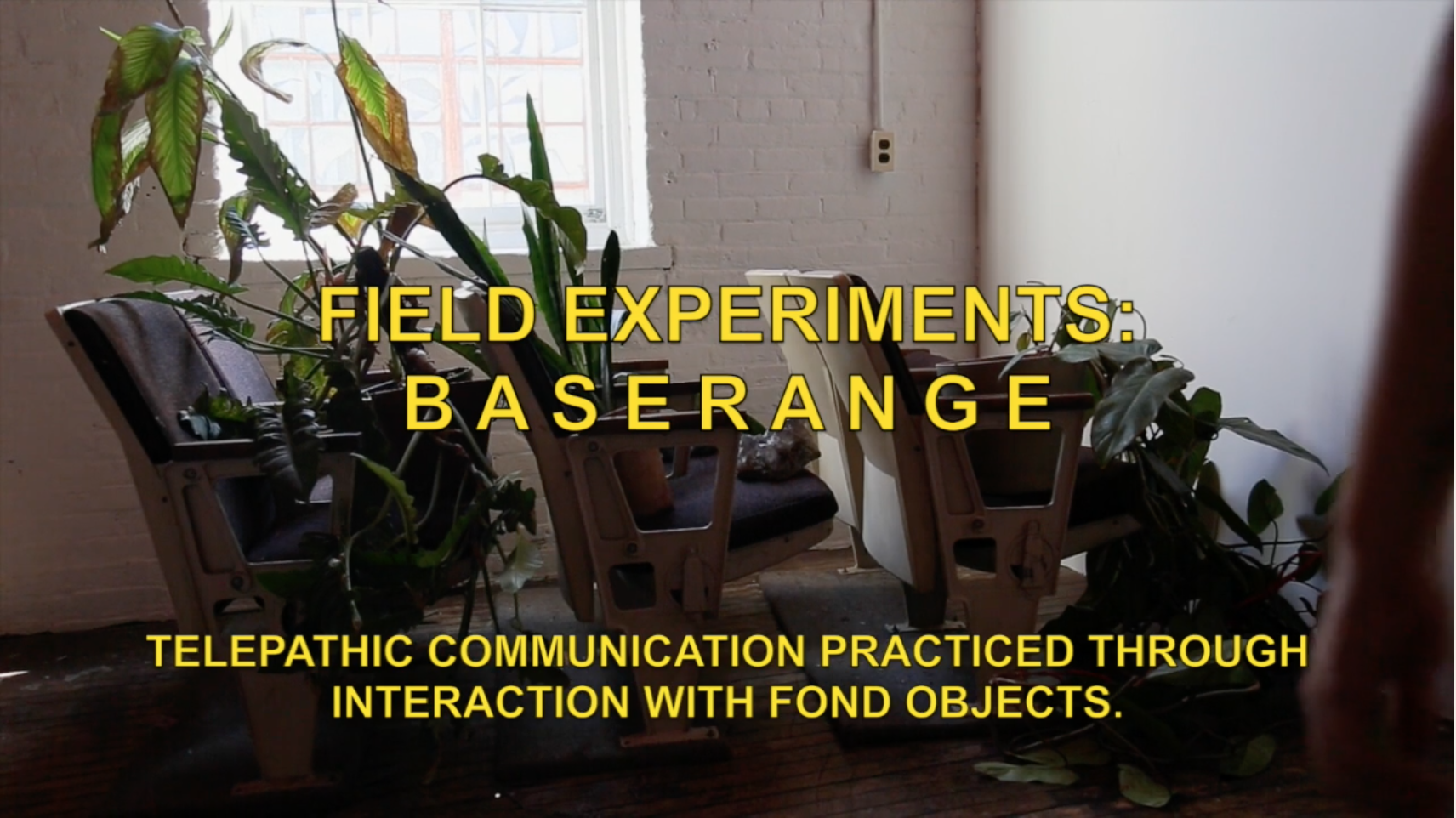  field experiments: base range  2017 telepathic communication through ritual interaction with fond objects created and collected by the artist   click through for a short film documenting the process 