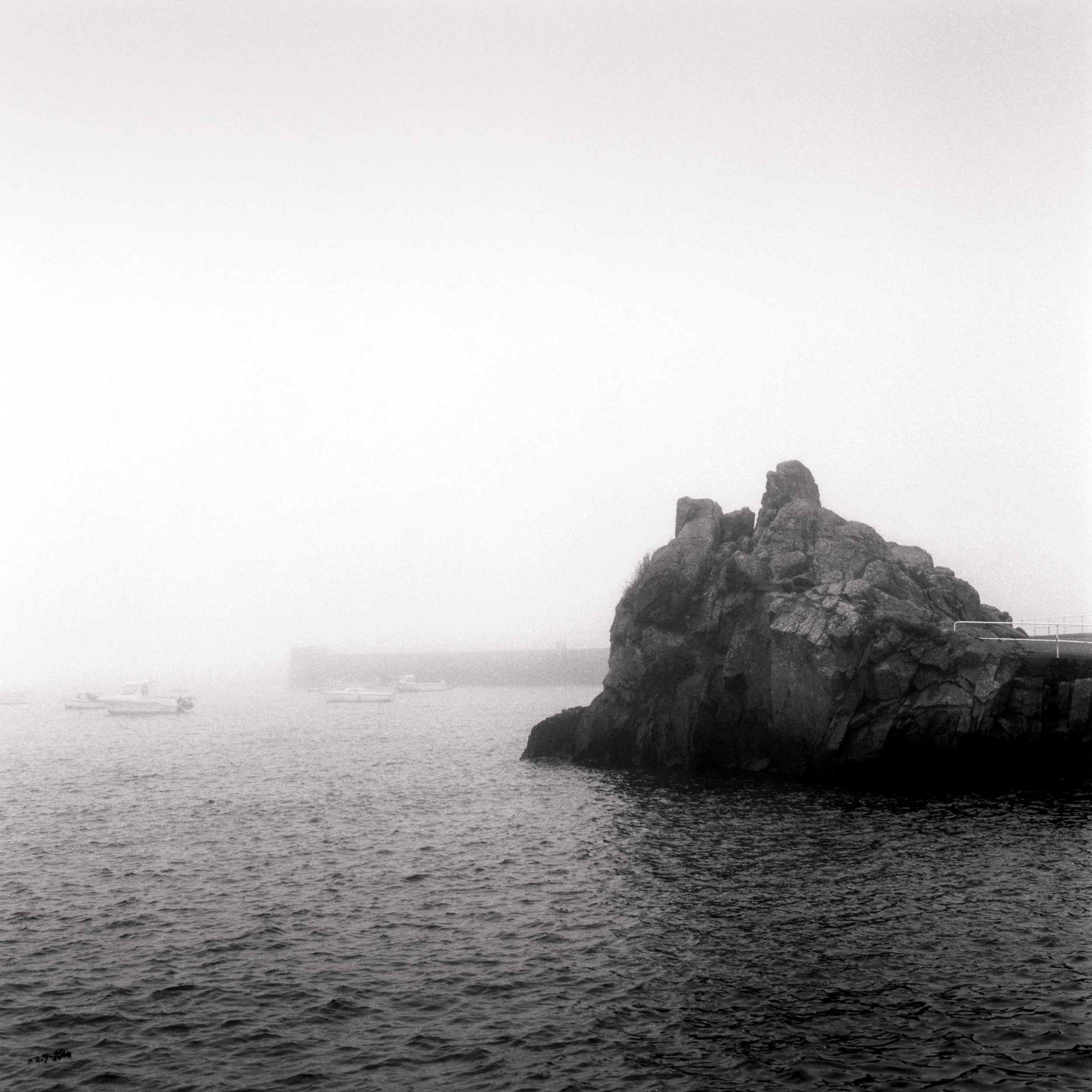 Foggy pier