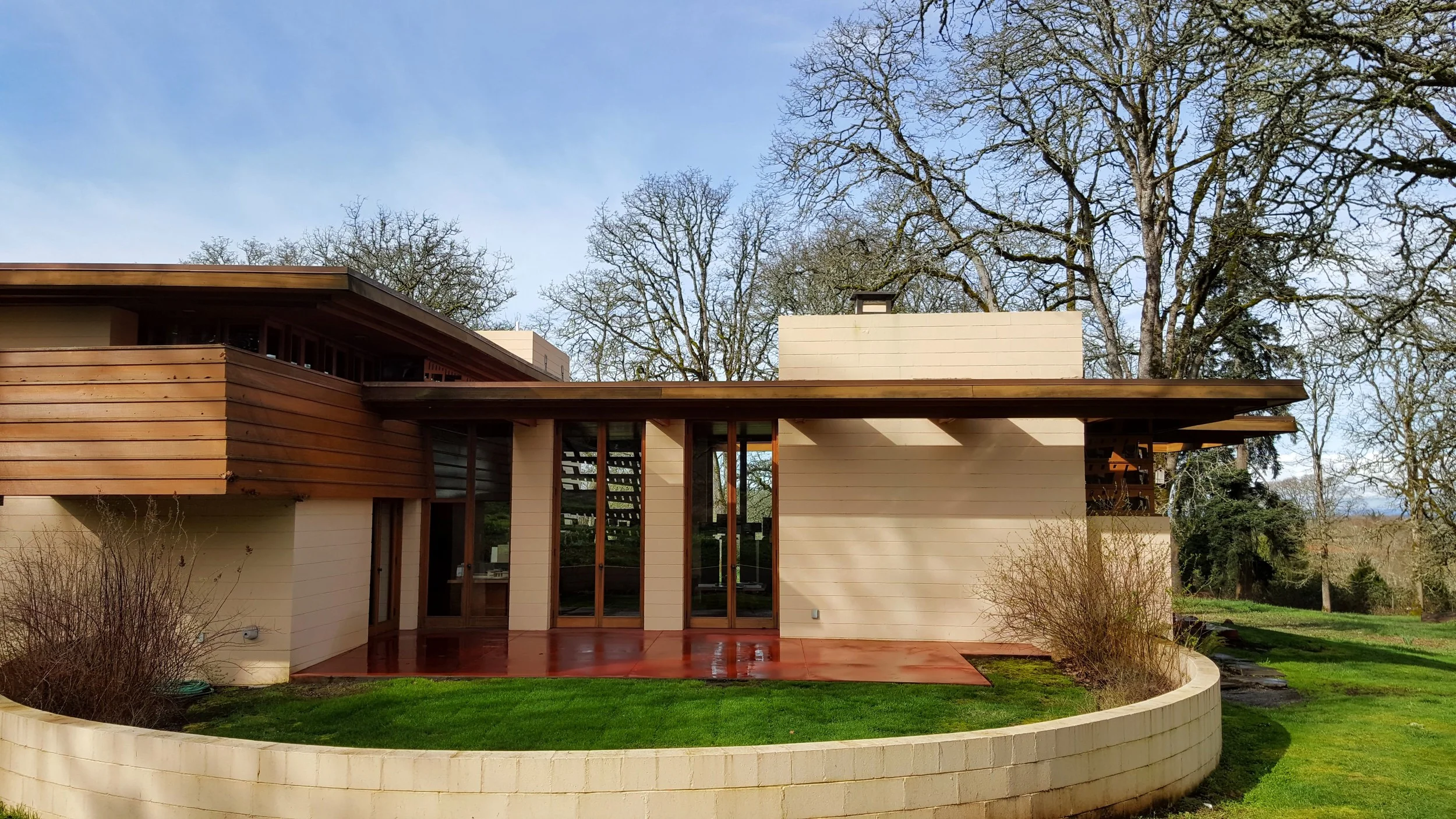 Gordon House designed by Frank Lloyd Wright and located at the Oregon Garden, Silverton