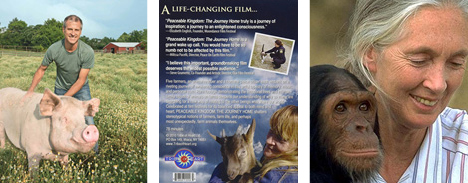 Above photos: Gene Baur, Cheri Vandersluis and Dr. Jane Goodall