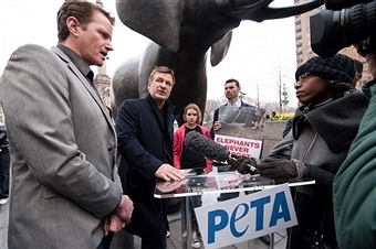 Dan Matthews of PETA with Alec Baldwin