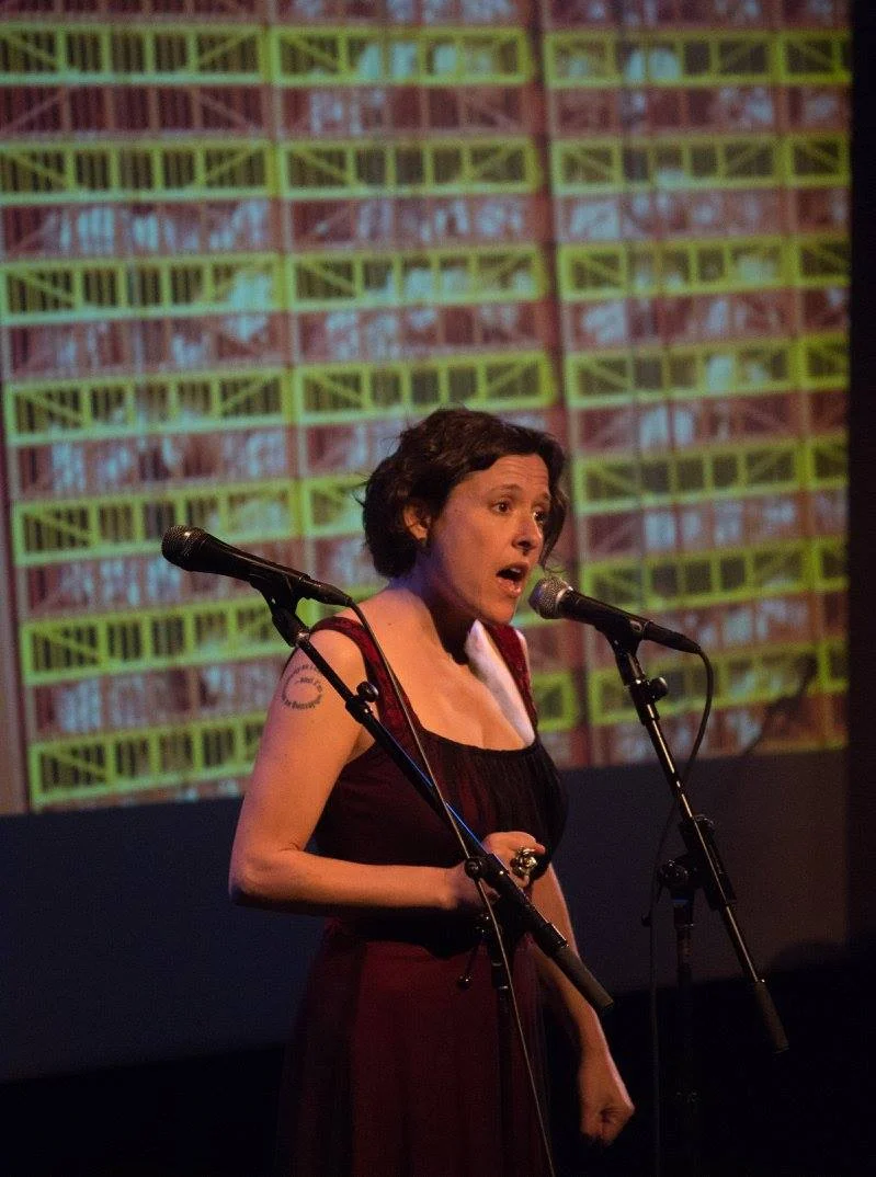 Gretchen Primack (a CAF grantee) at the Compassion Arts & Culture and Animals Festival , October 21, 2017. Photo by Jo-Anne McArthur