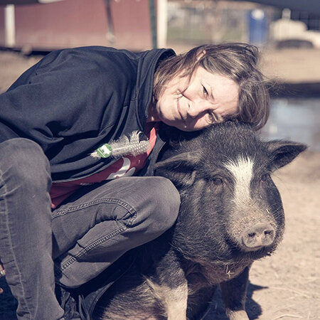 Allison Argo and friend Cliff filming The Last Pig.jpg
