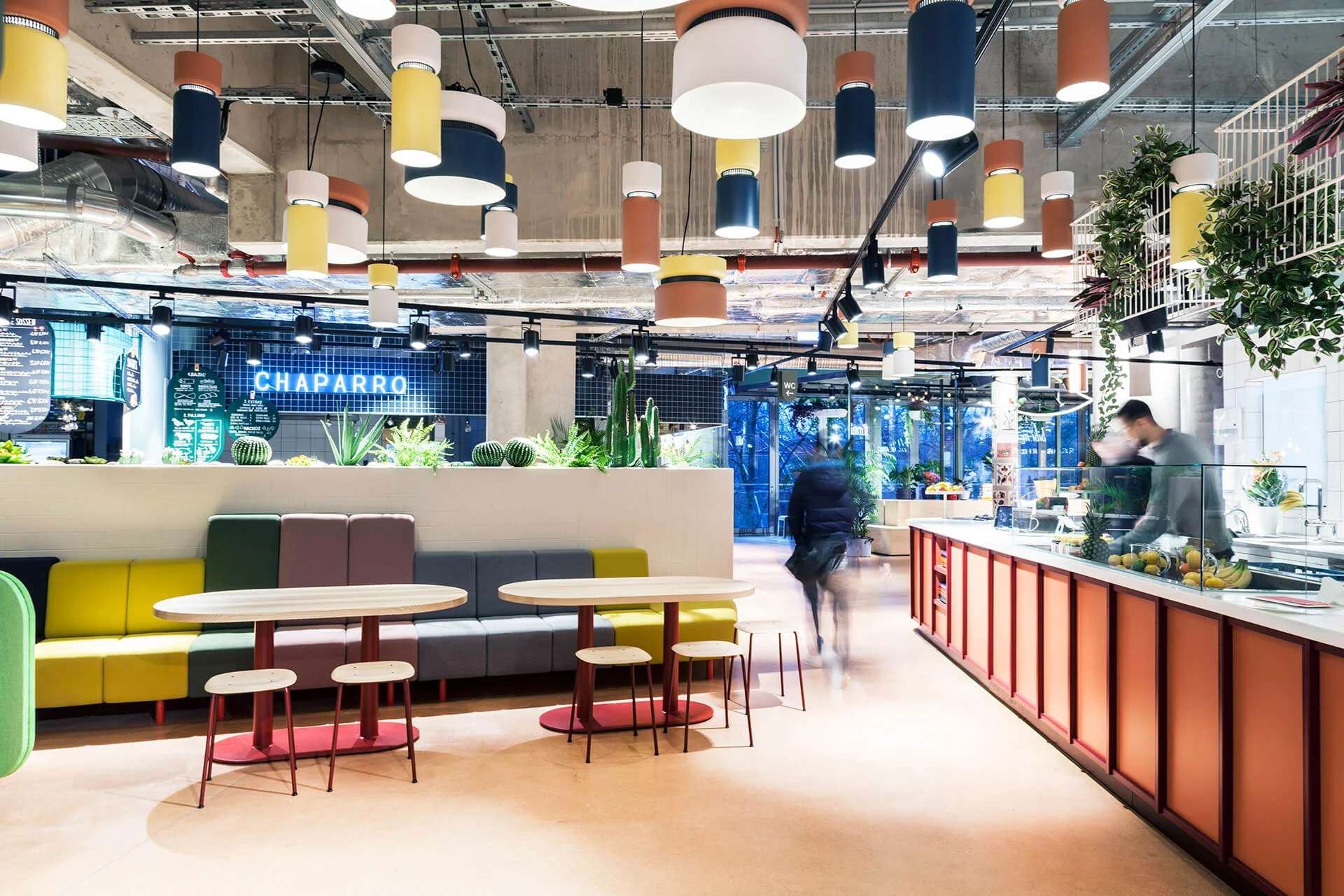 Studio Aisslinger's Kantini at Bikini Berlin - a concept shopping centre that purports to be Europe’s first design food court image and cover image via Frame
