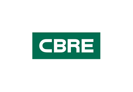 CBRE logo on a white background