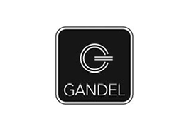 Gandel logo on a black background