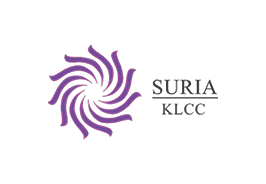 Logo with purple spiral design and the words 'Suria KLCC'