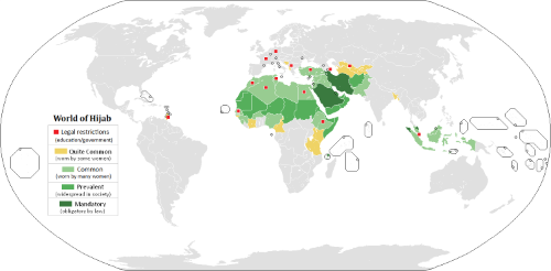 Nations with hijab regulations