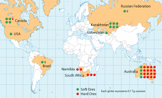 Worldwide uranium deposits
