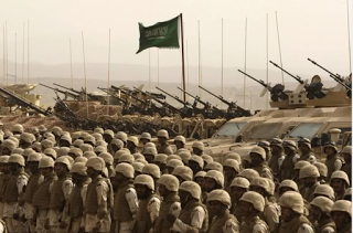 Saudi Arabian Troops in Formation