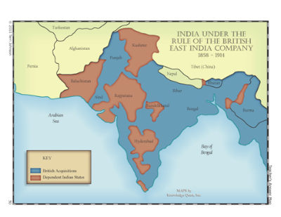 The British, seen here taking over yet another country.