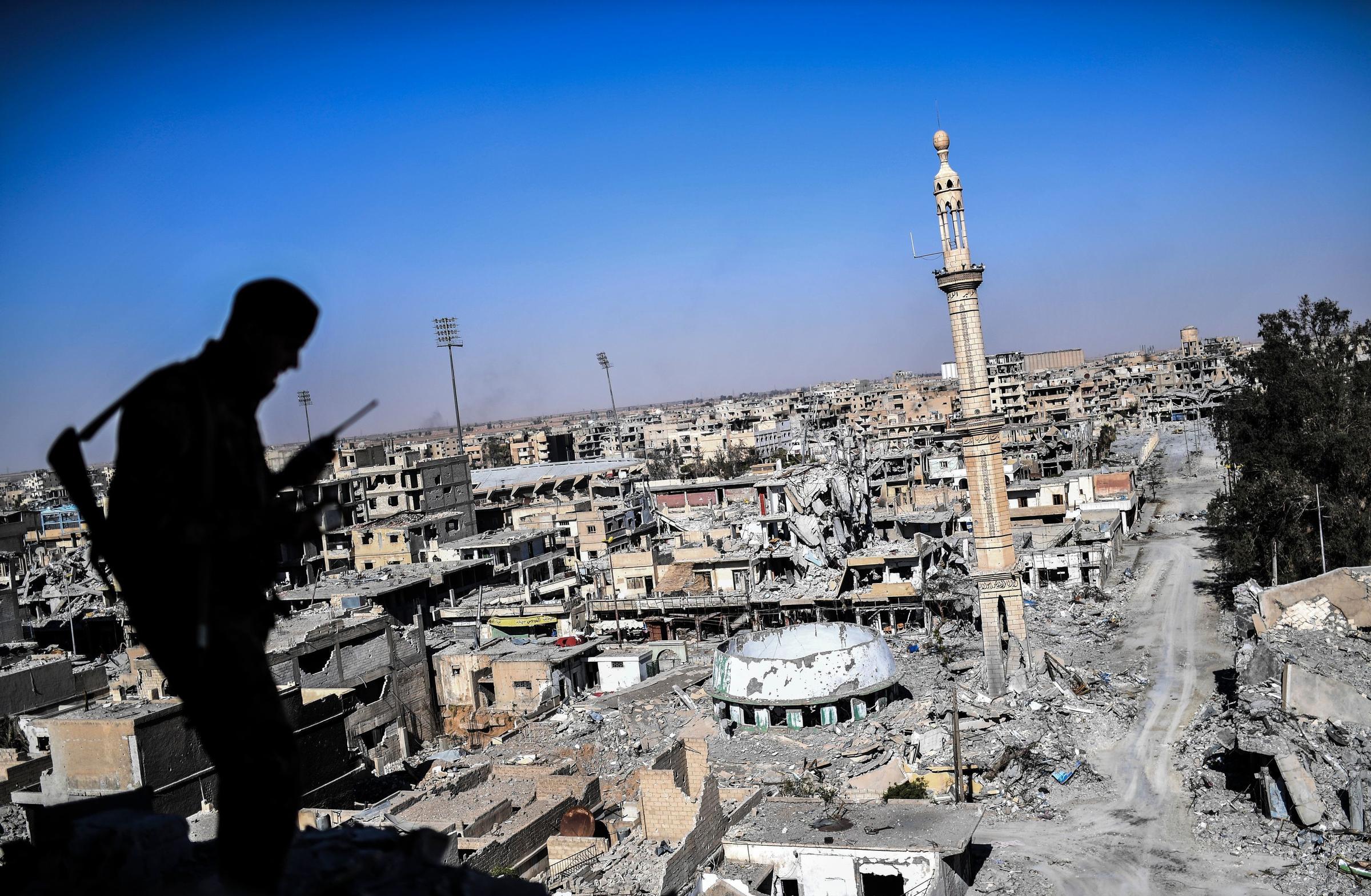 The former capital of ISIS territory in Raqqa, Syria.