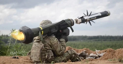 The Javelin anti-take missiles as requested by Ukrainian president Zelensky