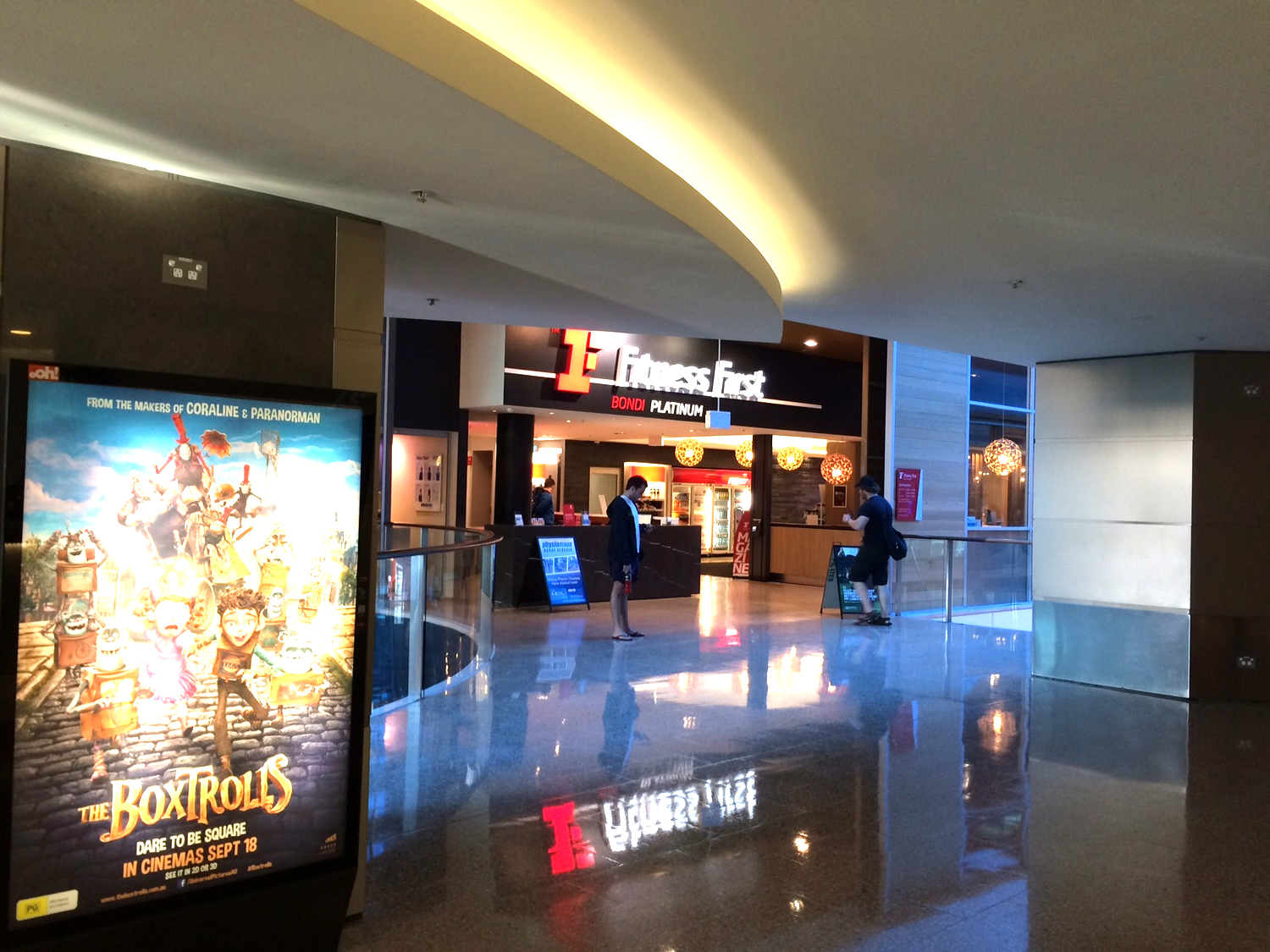 Turn right when you see Fitness First. Towards Event Cinemas.