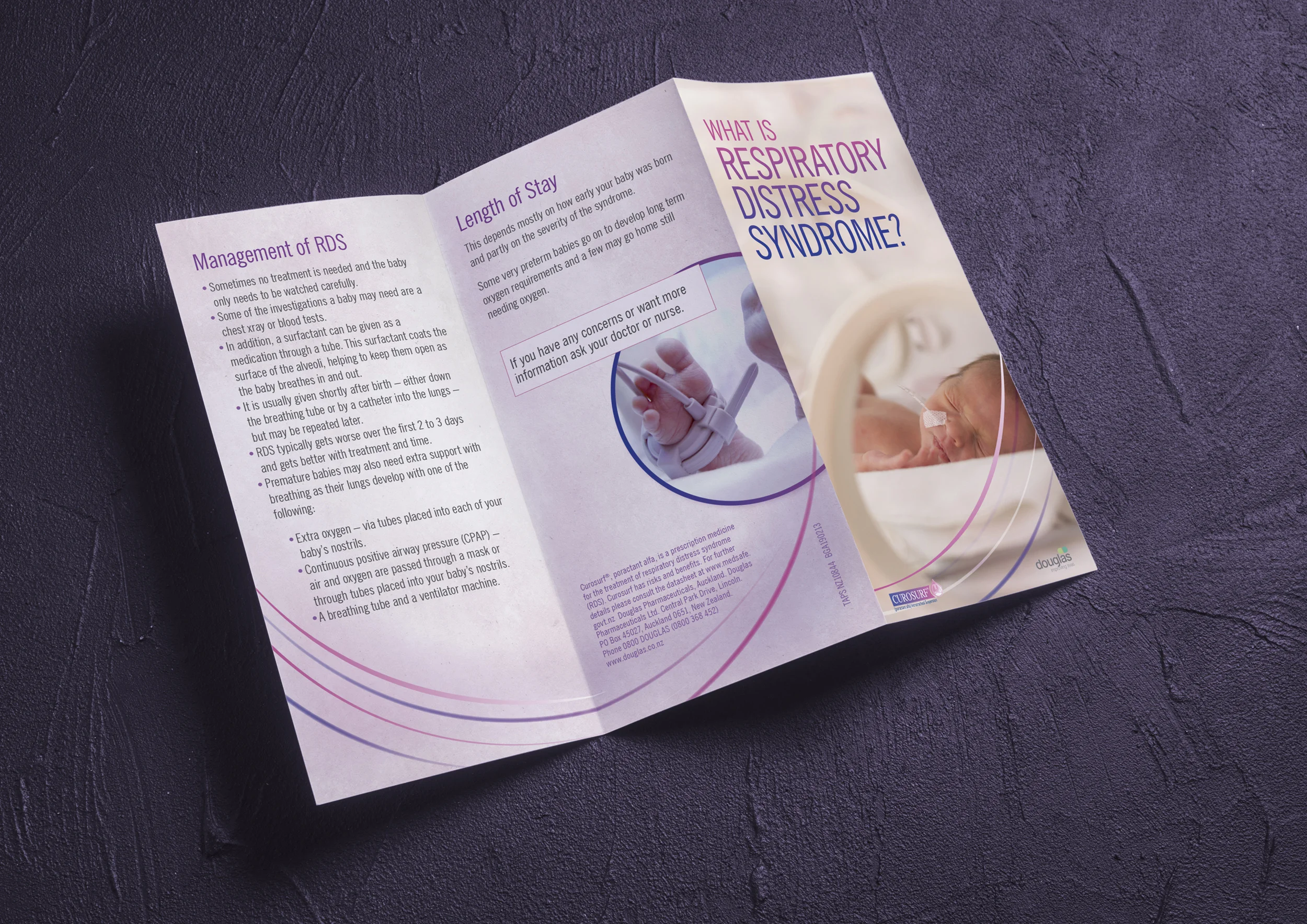 Curosurf trifold consumer brochure