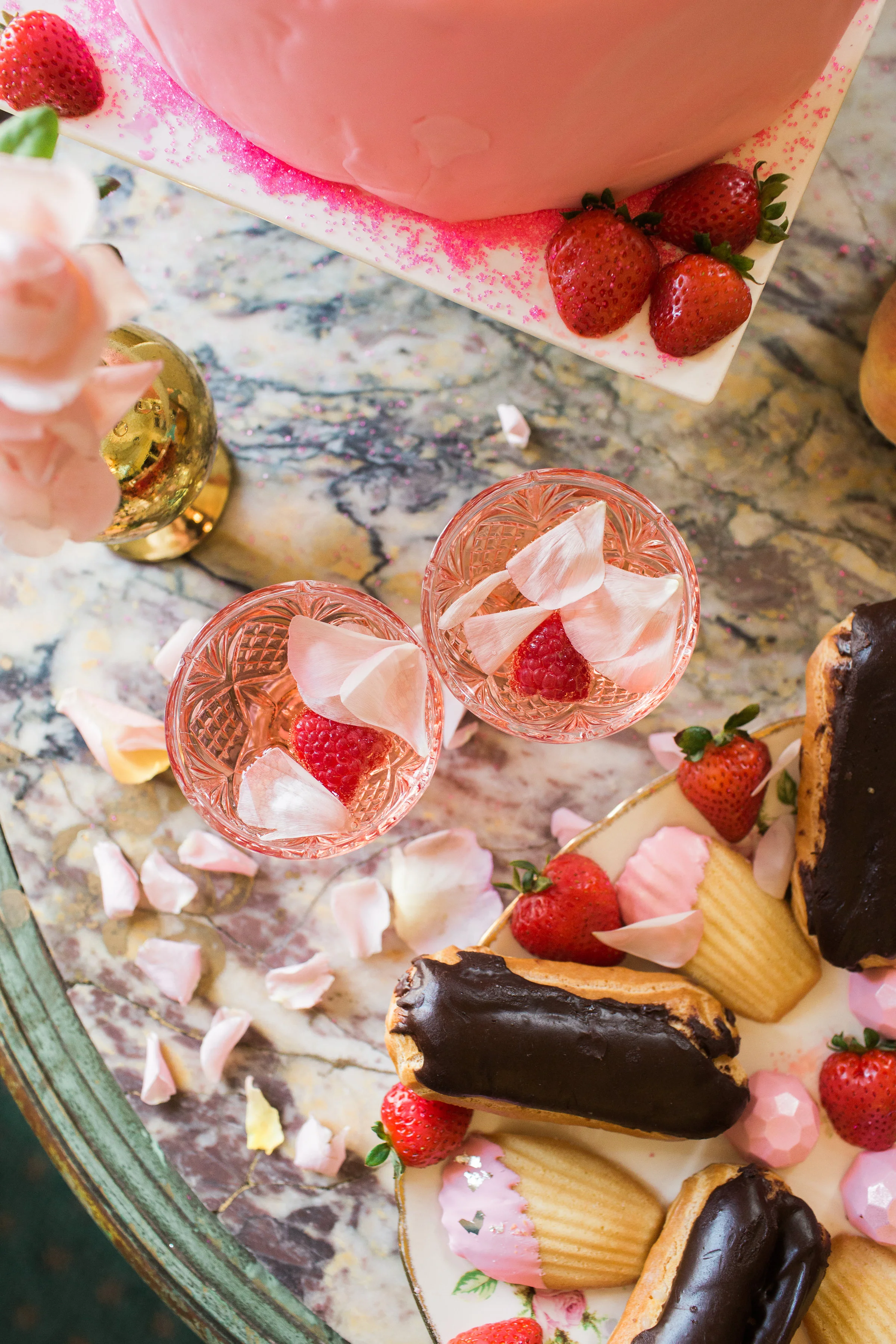 I can almost taste the pink champagne in this photo.