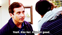 Nothing will make you feel more unnatural than Mom standing behind you saying, “Yeah. Kiss her. Kiss her good.”