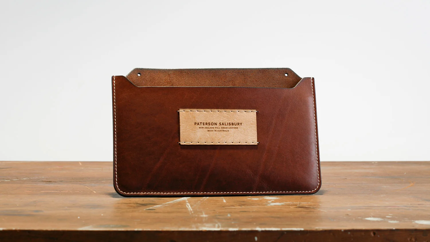 New Zealand Cow Hide Paterson Salisbury Tote Bag Pocket