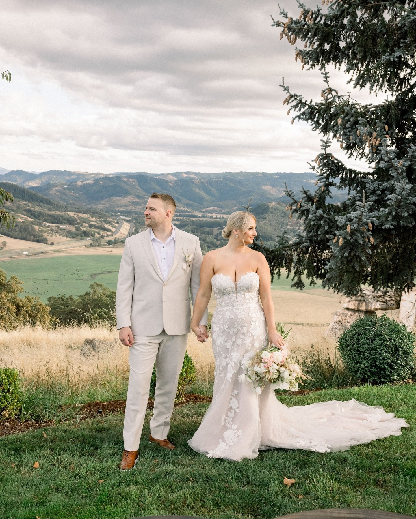 From a few months ago on a sunny day in Oregon with Clara &amp; Dylan
&bull;
Planning: @ascendeventsplanning 
Floral: @tappanbloem 
Venue: @concord_estate 
Rentals: @foleyeventrentals