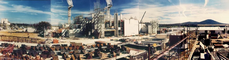 Panorama of the National Gallery of Australia in construction c.1978