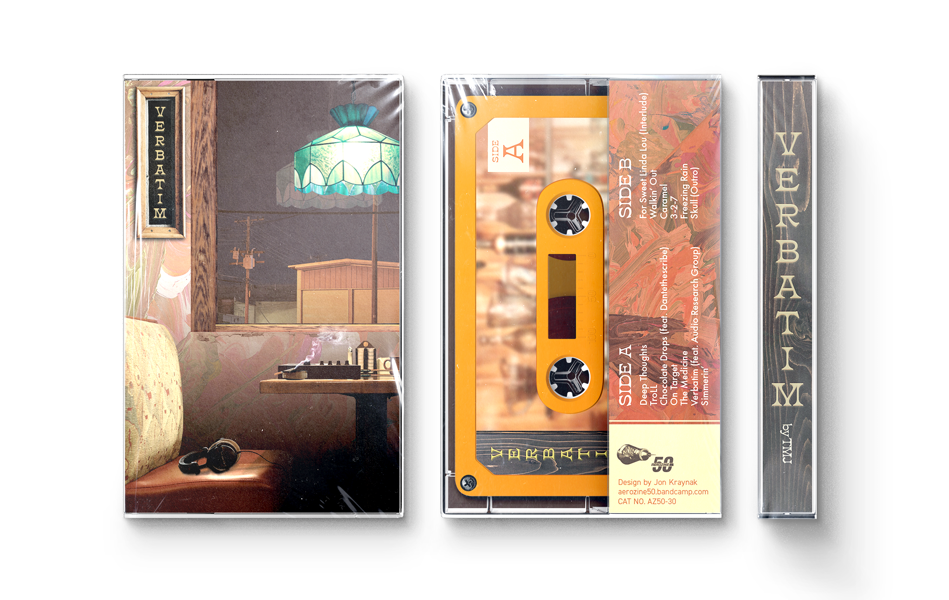  Cassette design for TMJ’s Verbatim. The perfect soundtrack for a rainy night drive through downtown. 