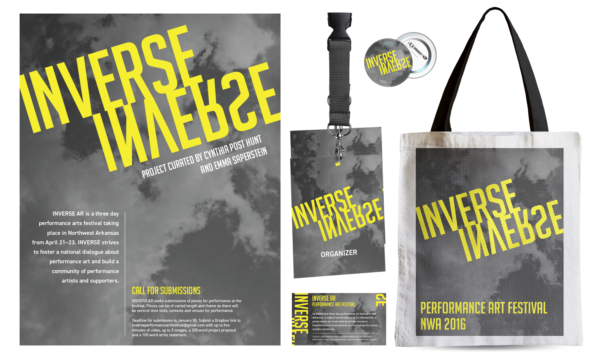  Promotional materials for the INVERSE AR performance arts festival 