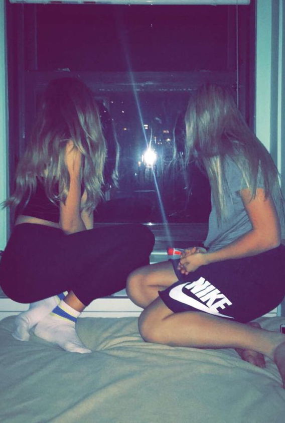  The good thing about the tiny babe apartment was the gnarliest view of the city. We were pressed up to that window for hours. 