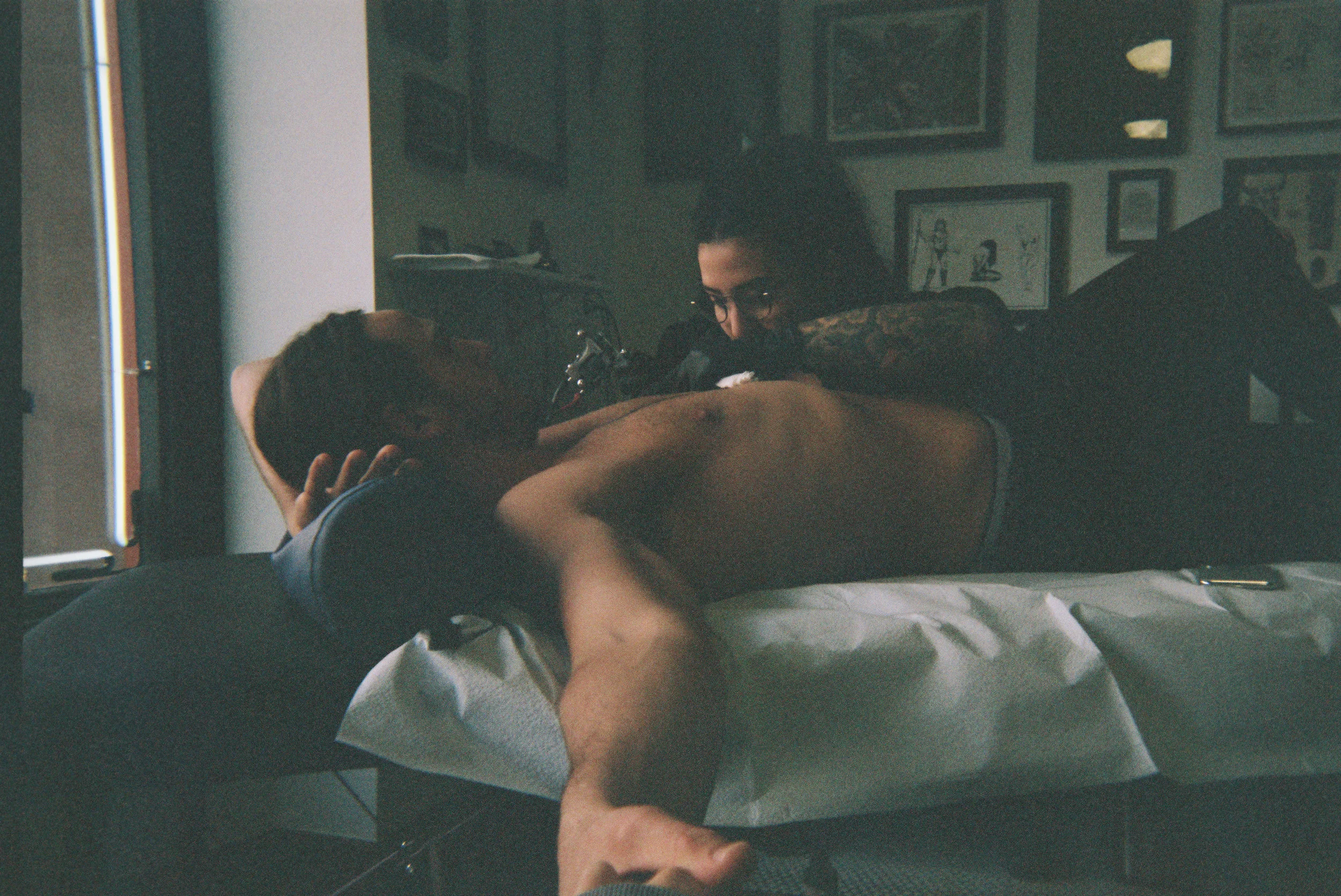January 2018 // landon's first tattoo!! he was so nervous haha.