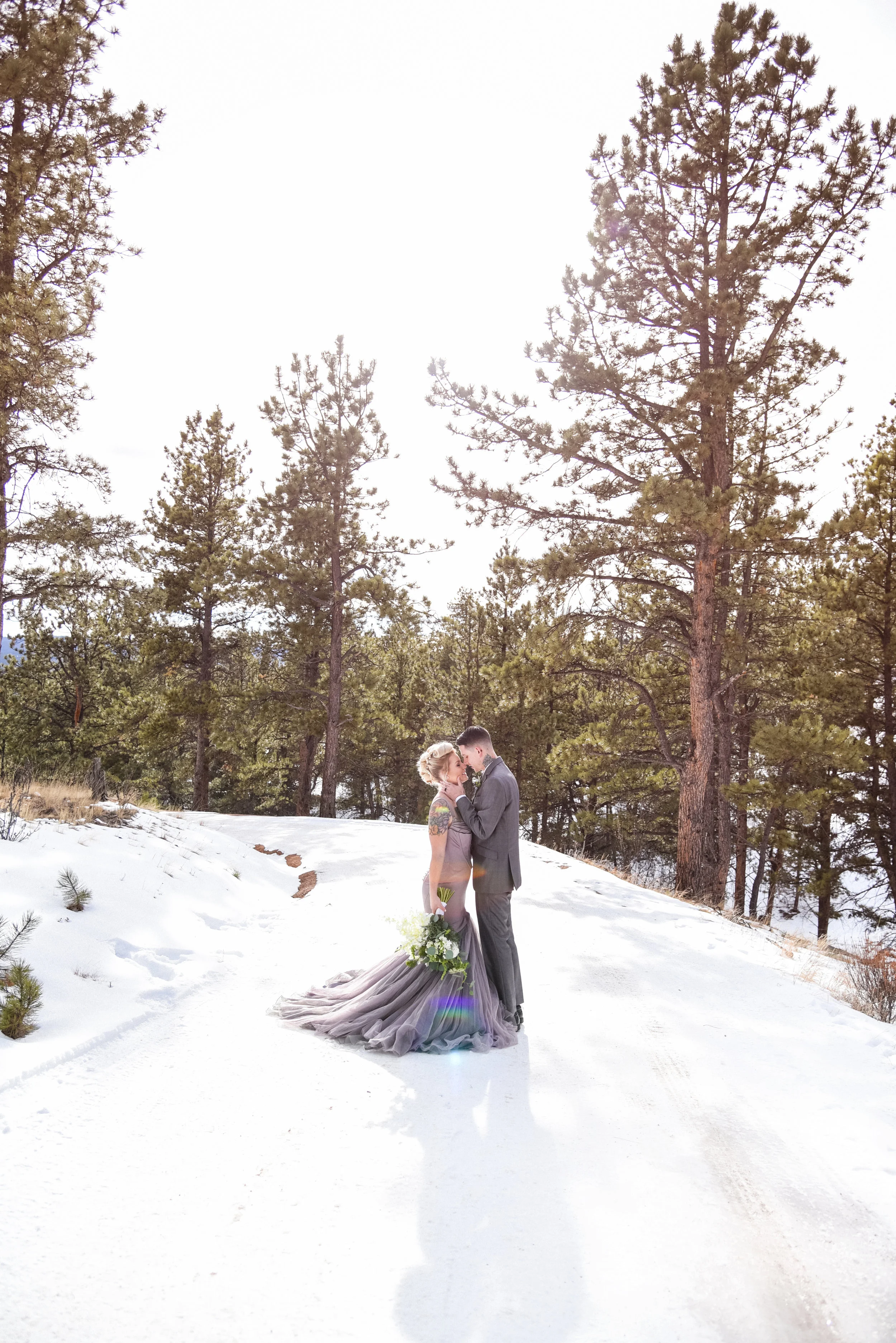 bride and groom portraits in the rocky mountains, alternative bride and groom in colorado, Mountain Wedding in Colorado, Colorado Wedding Photographer, Denver Wedding Photographer, Intimate Colorado Wedding Photographer, Rocky Mountain Wedding Photographer