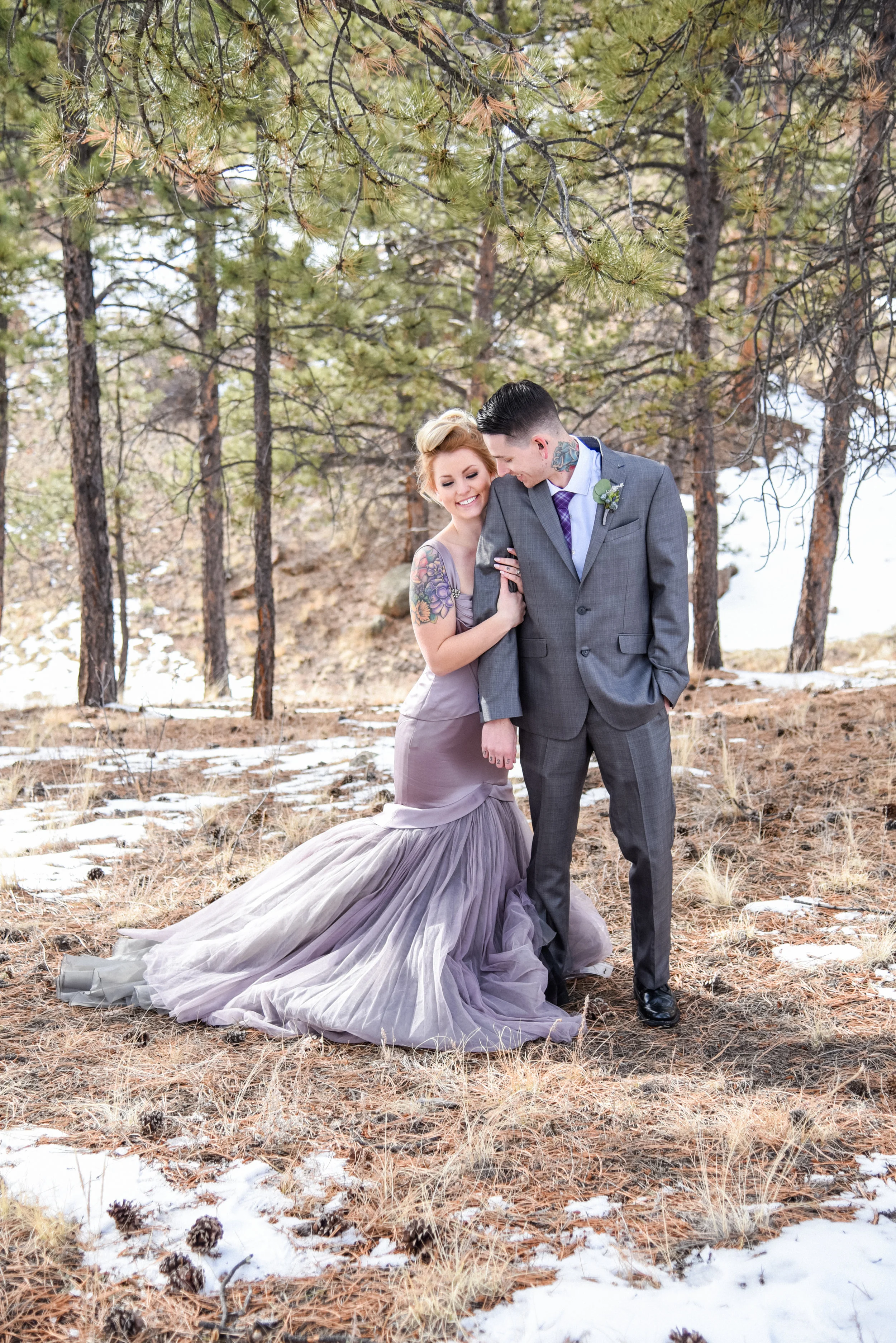 bride and groom portraits in the rocky mountains, alternative bride and groom in colorado, Mountain Wedding in Colorado, Colorado Wedding Photographer, Denver Wedding Photographer, Intimate Colorado Wedding Photographer, Rocky Mountain Wedding Photographer