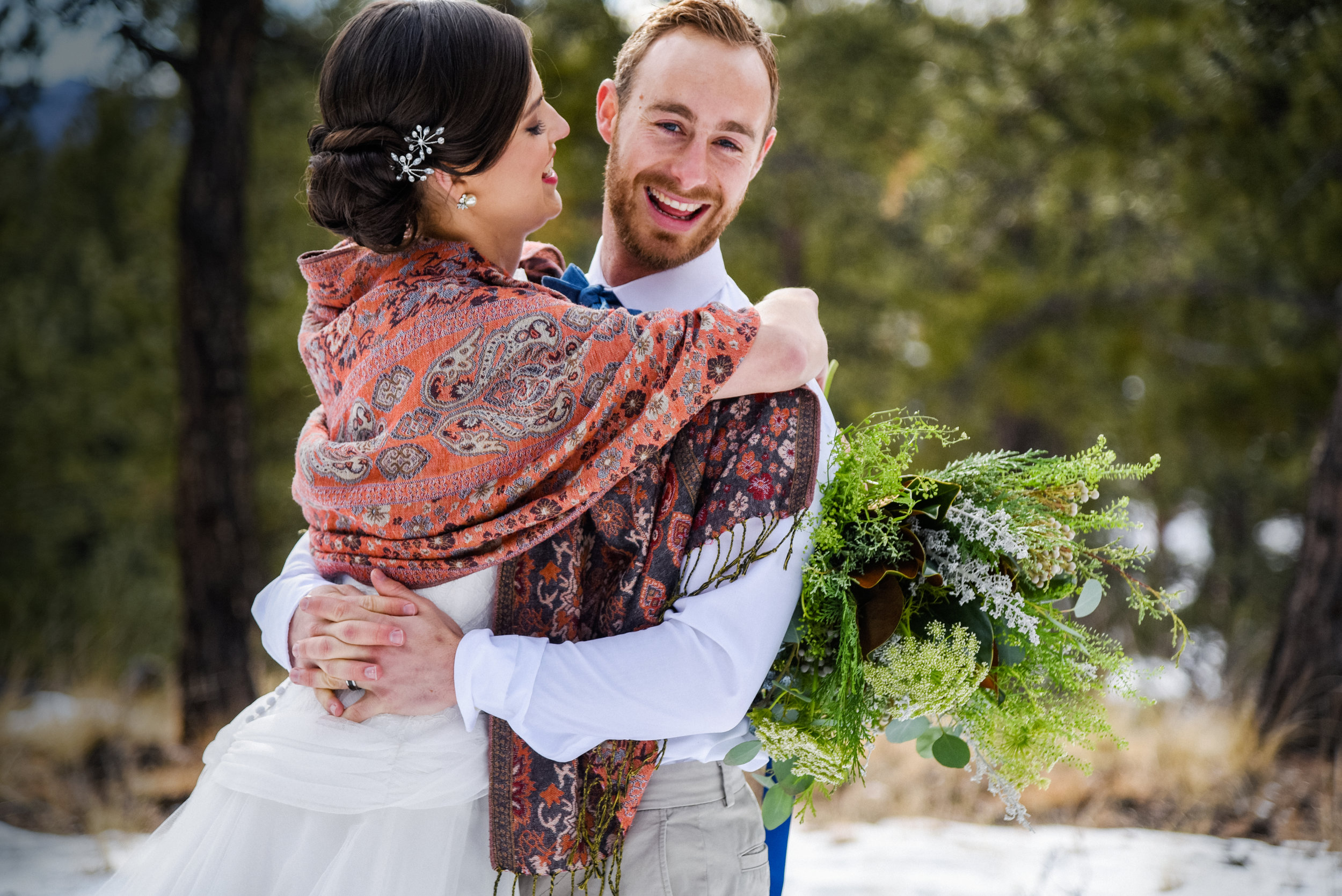 rocky mountain elopement, bride and groom portraits pikes peak, colorado wedding photographer, denver wedding photographer, colorado elopement photographer, colorado intimate and small wedding photographer,