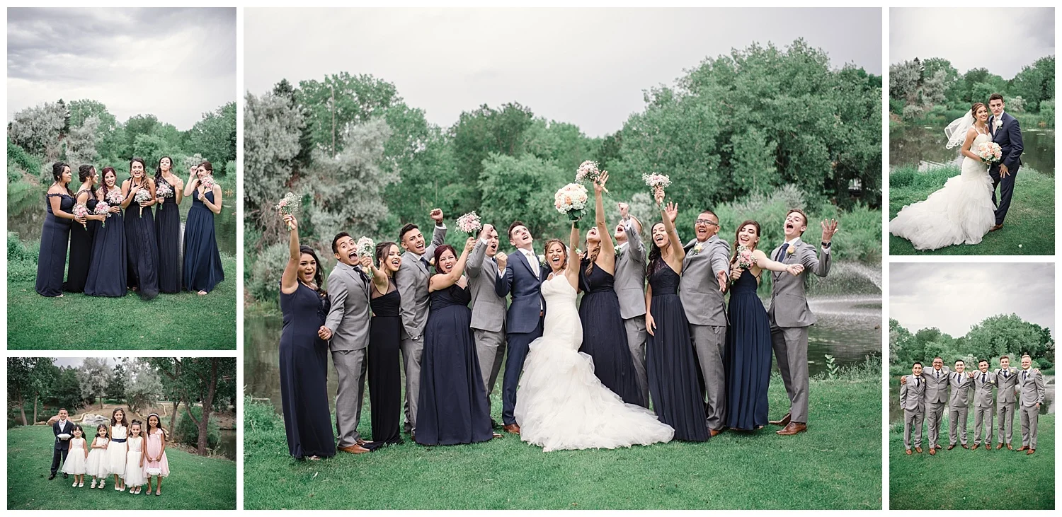 wedding party portraits, Baldoria on the water wedding, Colorado wedding photographer, denver wedding photographer, intimate colorado wedding photographer, downtown denver wedding photographer,