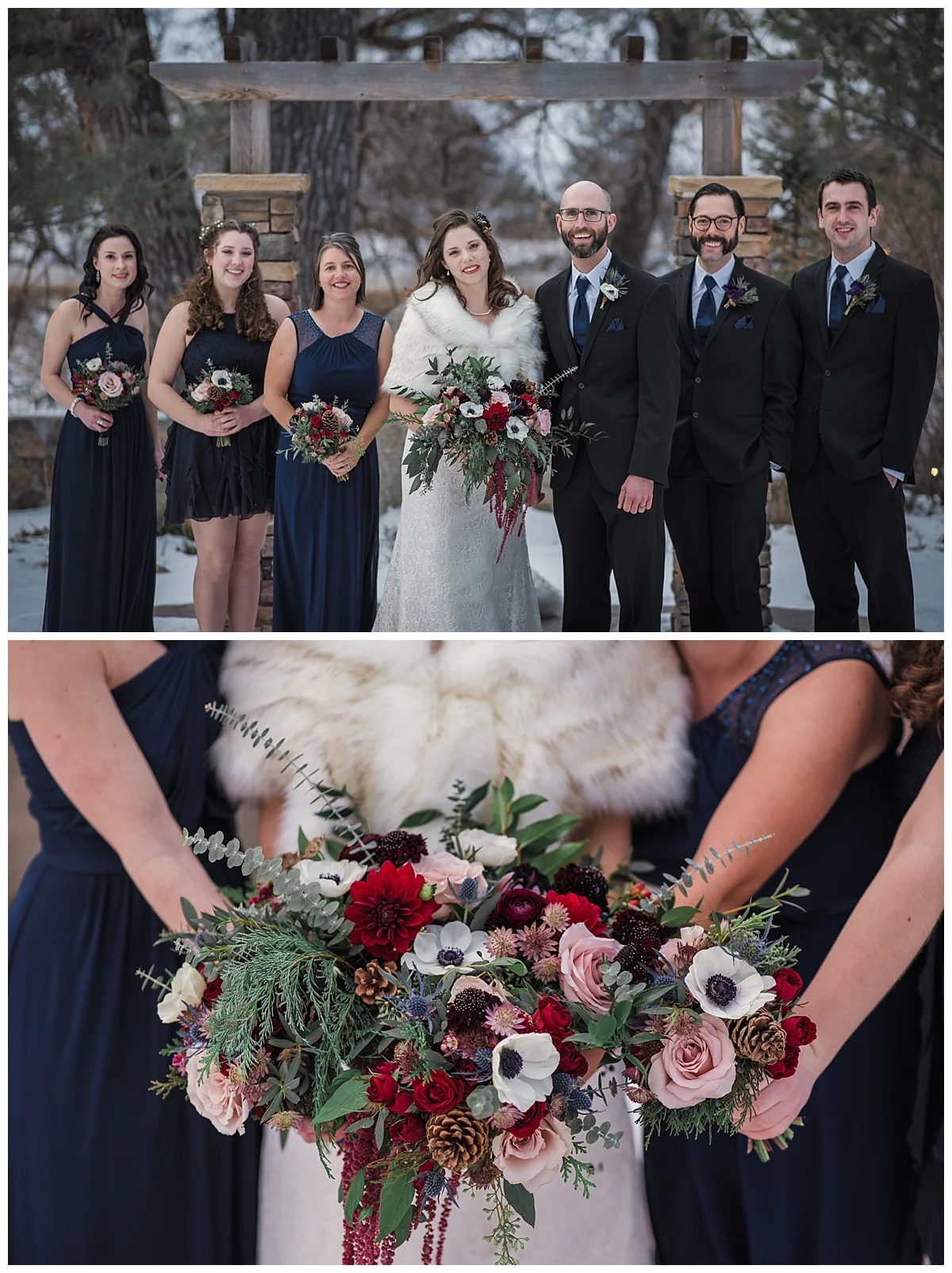 bridal party portraits, Winter wedding in Boulder, Maroon and Navy wedding, Boulder Creek, Wedgewood on Boulder Creek, Rocky mountain adventure elopement, colorado wedding photographer, denver wedding photography, denver elopement photographer, colorado elopement photographer, Rocky Mountain Adventure Elopements, looks like film colorado, best wedding photographer colorado, best wedding photographer denver, downtown denver wedding, downtown wedding photographer, colorado photographer, denver photographer, rocky mountains, colorado wedding, denver wedding, couples portraits wedding, colorful wedding, love couples wedding photos, romantic wedding photos, fine art denver photographer, fine art colorado photographer,