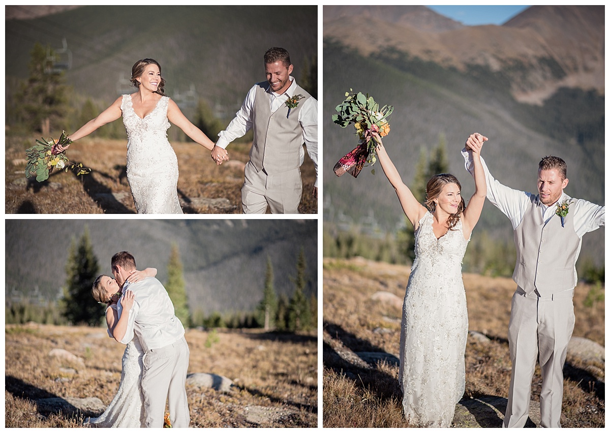 bride and groom on mountain, Rocky mountain adventure elopement, colorado wedding photographer, denver wedding photographer, denver elopement photographer, colorado elopement photographer, best wedding photographer colorado, best wedding photographer denver, winter park wedding