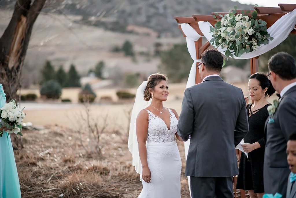 wedding ceremony, wedding details, Red Rocks Country Club Wedding, Red Rocks Wedding, Tiffany Blue Wedding, Lace Wedding Dress, Colorado Wedding Photographer, Denver Wedding Photographer, Denver Elopement Photographer, Colorado Elopement Photographer, Rocky Mountain Elopement Adventure Photographer, Downtown Denver Wedding Photographer