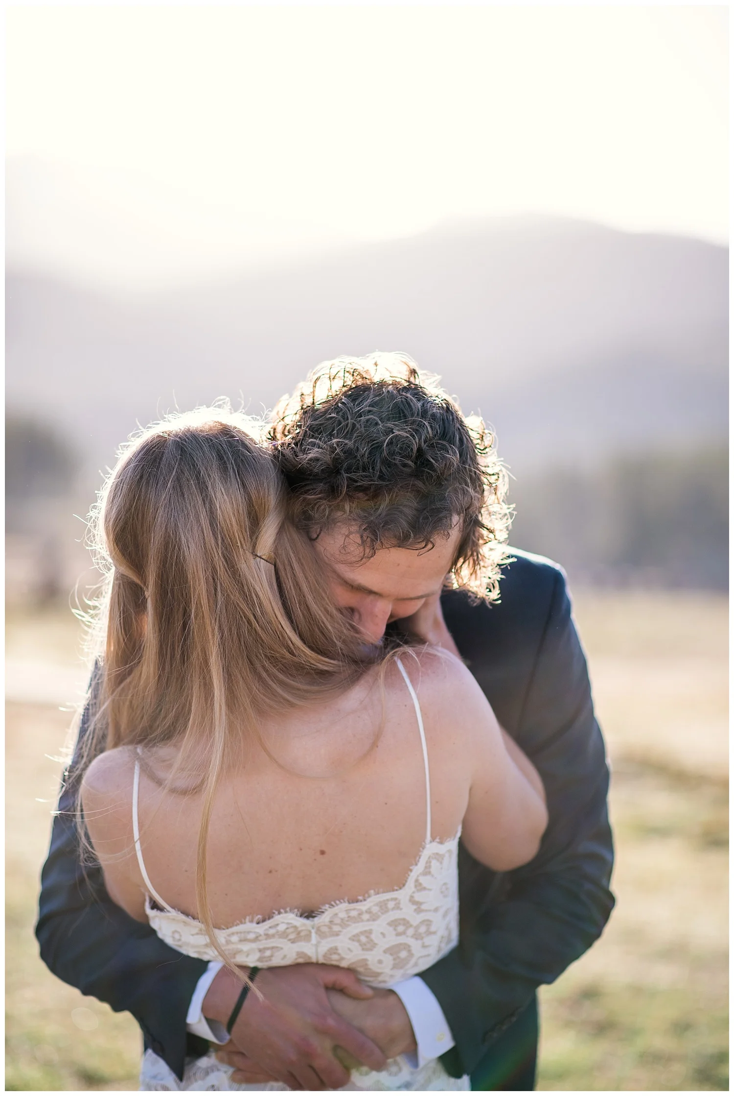 romantic bride and groom portraits in rocky mountain national park, colorado wedding photographer, denver wedding photographer, colorado elopement photographer, denver elopement photographer, rocky mountain photographer