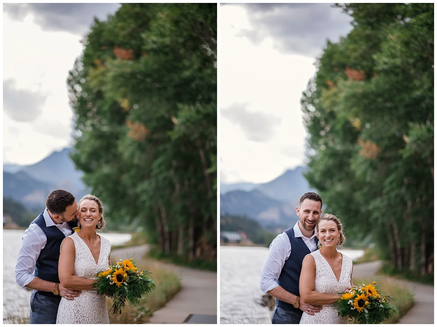 bride and groom portraits at estes park resort, rocky mountain elopement photographer, rocky mountain wedding photographer, colorado wedding photographer, Estes Park wedding photographer