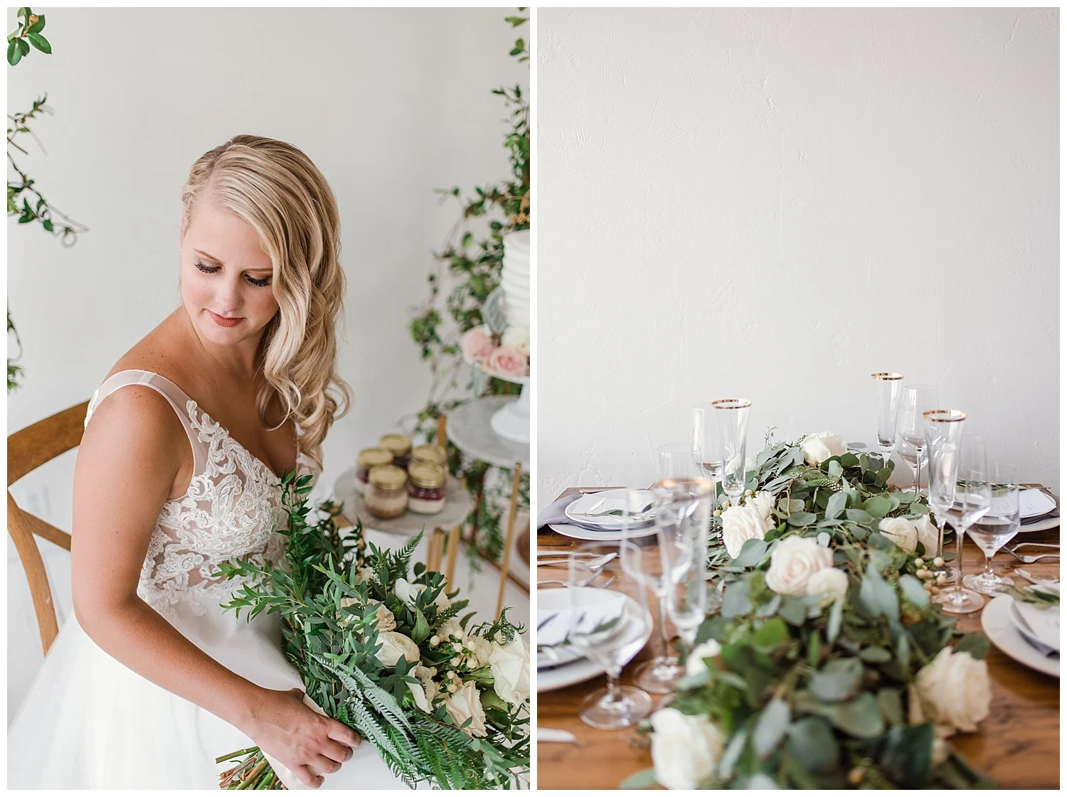 metal tones and pink wedding, copper decor, eucalyptus wedding decor, downtown denver wedding photographer, estes park wedding photographer, colorado wedding photographer,