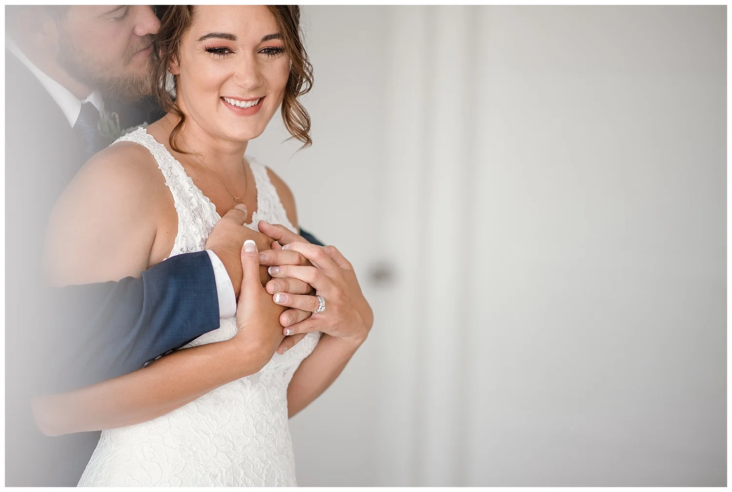 bride and groom portraits in a metal tones and pink wedding, eucalyptus wedding decor, downtown denver wedding photographer, estes park wedding photographer, colorado wedding photographer,