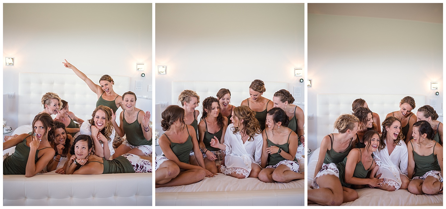 bridesmaids getting ready at Beaver Ranch in Conifer Colorado, Colorado Wedding Photographer, Rocky Mountain Wedding Photographer, Intimate Colorado Wedding Photographer