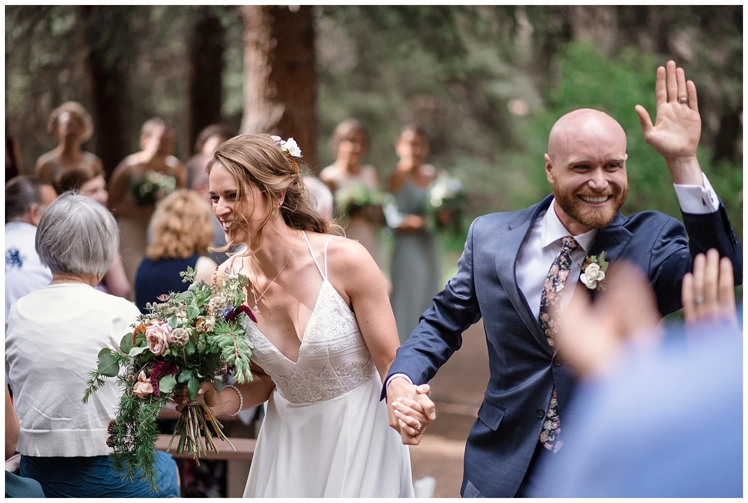 wedding ceremony at Beaver Ranch in Conifer Colorado, Colorado Wedding Photographer, Rocky Mountain Wedding Photographer, Intimate Colorado Wedding Photographer