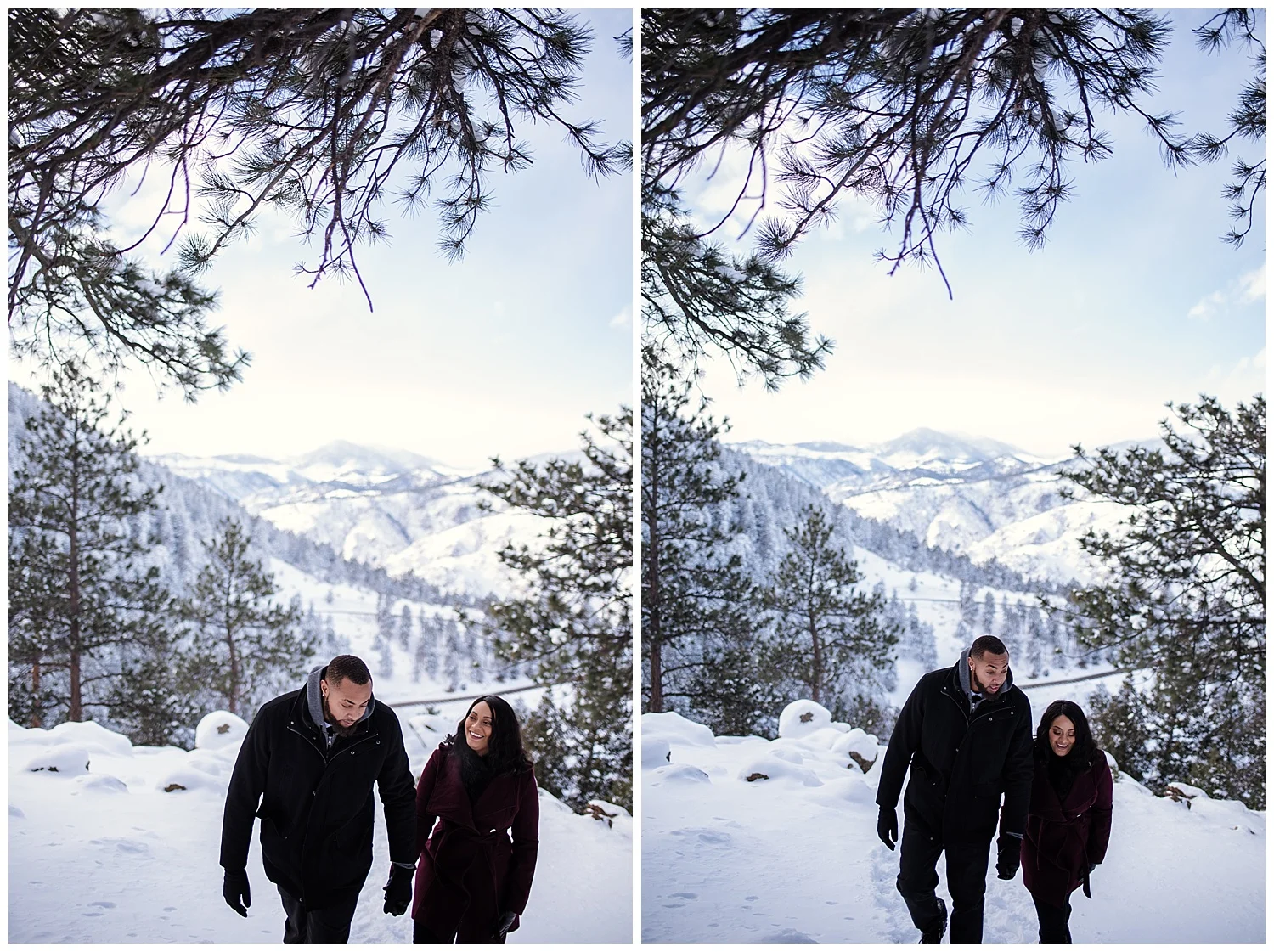Engagement photos at Lookout Mountain, Colorado Wedding Photographer, Denver Wedding Photographer, Colorado Elopement Photographer, Rocky Mountain Wedding Photographer, Denver Engagement Photographer, Colorado Engagement Photographer, Denver Colorado Wedding Photographer, Golden colorado photographer, winter engagement photos colorado, snowy engagement photos, mountain engagement photos denver