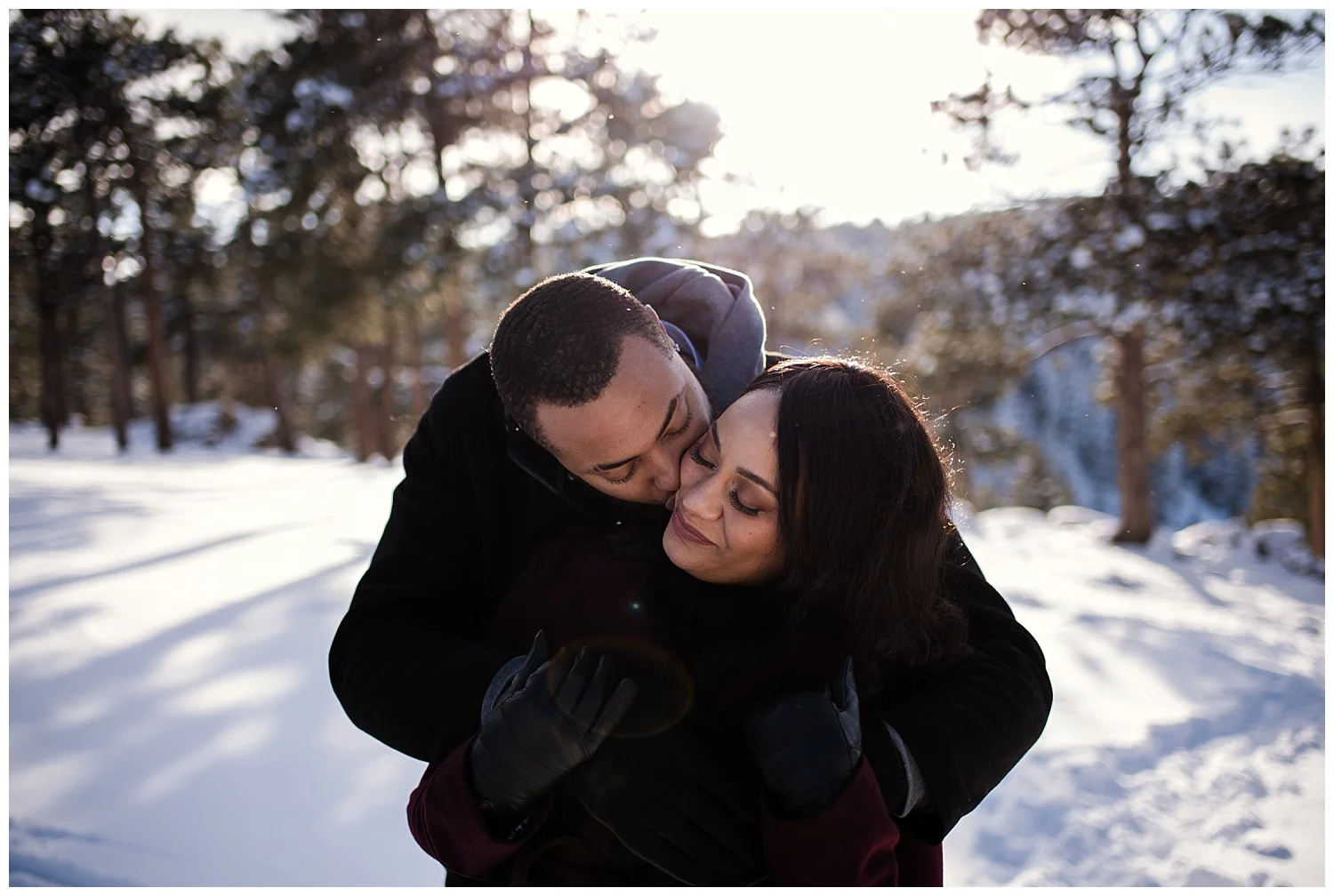 Engagement photos at Lookout Mountain, Colorado Wedding Photographer, Denver Wedding Photographer, Colorado Elopement Photographer, Rocky Mountain Wedding Photographer, Denver Engagement Photographer, Colorado Engagement Photographer, Denver Colorado Wedding Photographer, Golden colorado photographer, winter engagement photos colorado, snowy engagement photos, mountain engagement photos denver