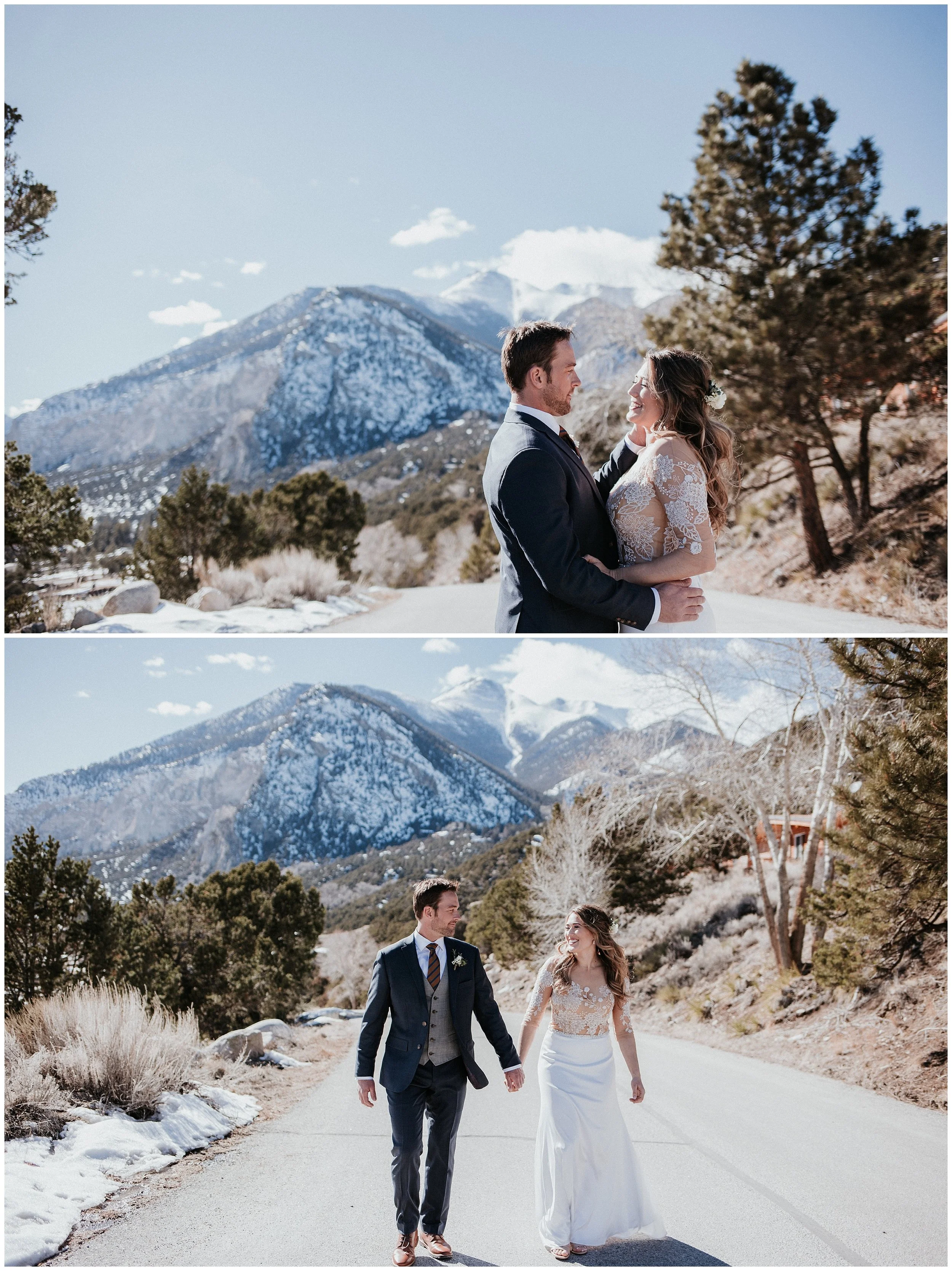 Spring wedding at Mt Princeton Hot Springs, Buena Vista Wedding, Buena Vista Wedding Photographer, Mt Princeton Wedding Photographer, Colorado Wedding Photographer, Denver Wedding Photographer, Denver Colorado Wedding Photographer, Mountain Wedding Photographer, Mountain Photographer, Colorado Engagement Photographer, Denver Engagement Photographer, Romantic Colorado Wedding, Winter Colorado Wedding, Small Colorado Wedding Photographer, Intimate Colorado Wedding Photographer, Colorado Wedding Videographer, Denver Wedding Videographer, Videographer Denver, illusion wedding dress, scarlet bridesmaids dresses, navy wedding suit