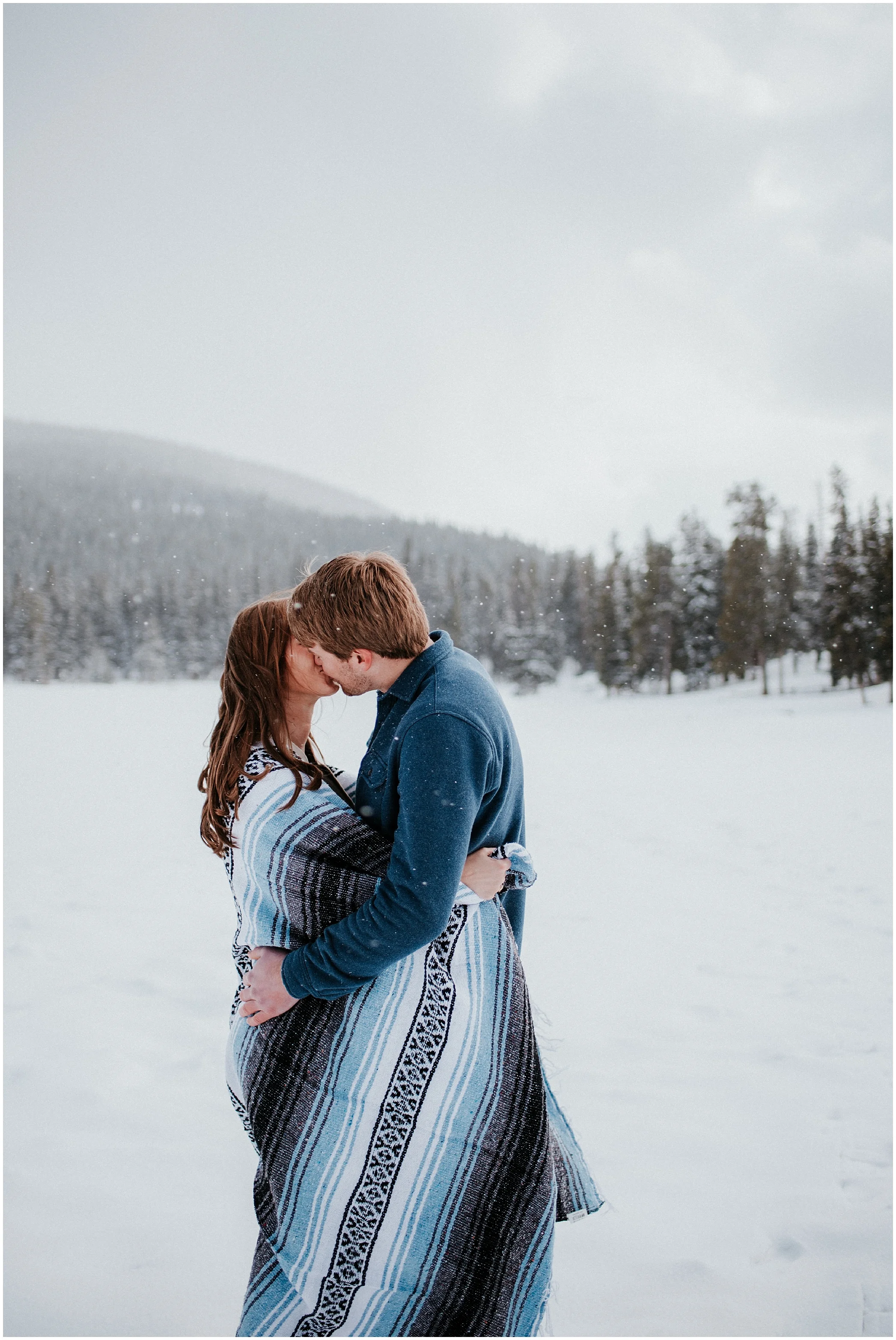 Echo Lake Engagement Session, Denver Engagement, Colorado Engagement Photos, Denver Engagement Photos, Colorado Engagement Photographer, Denver Engagement Photographer, Colorado Videographer, Denver Videographer, Mountain Engagement Photos, Engagement photo outfit ideas, Forest Engagement session, brunette bride, winter engagement, winter wedding, small wedding, forest photos denver, mountain view engagement colorado, romantic engagement session, engagement poses, dog engagement photos, Echo Lake,