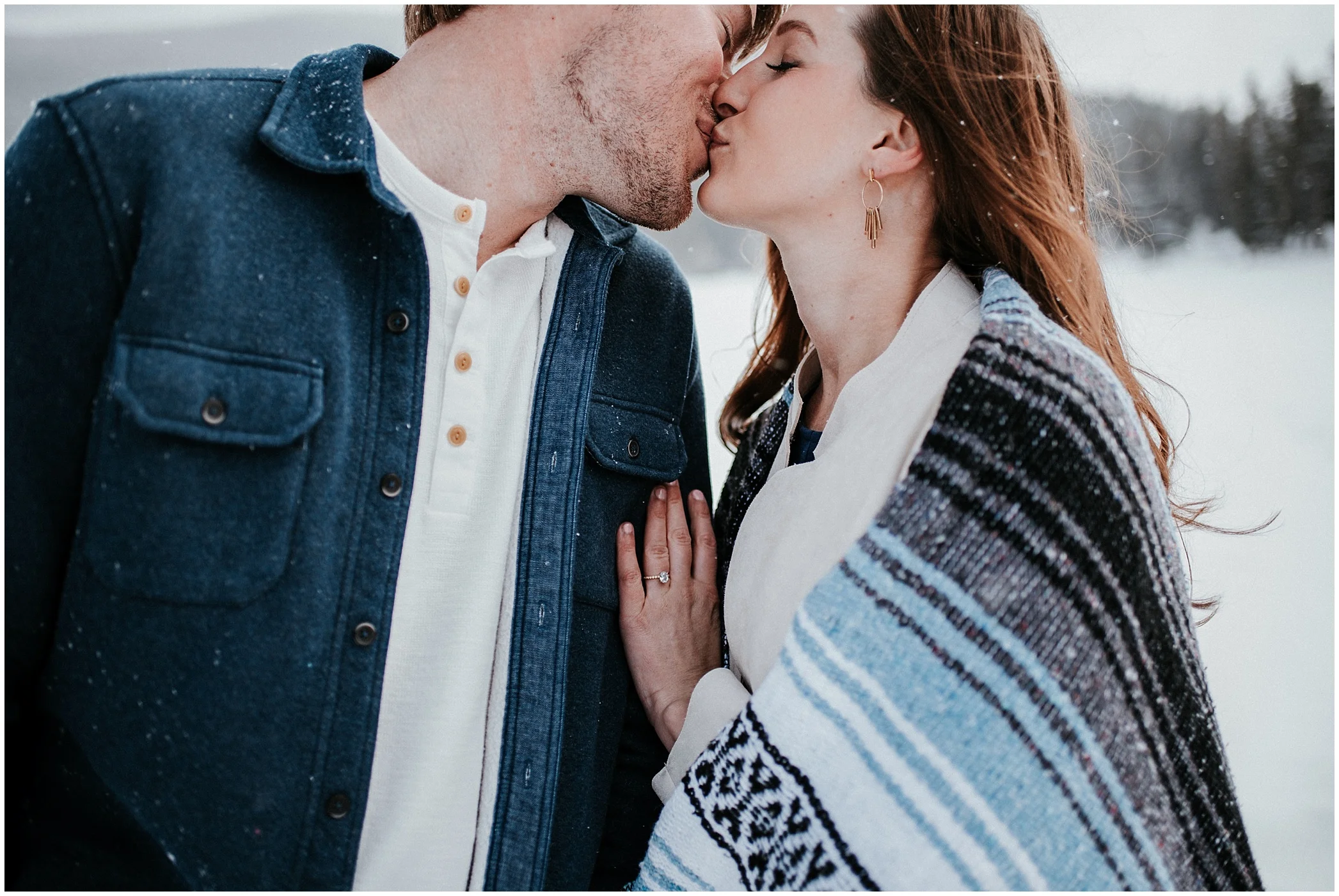 Echo Lake Engagement Session, Denver Engagement, Colorado Engagement Photos, Denver Engagement Photos, Colorado Engagement Photographer, Denver Engagement Photographer, Colorado Videographer, Denver Videographer, Mountain Engagement Photos, Engagement photo outfit ideas, Forest Engagement session, brunette bride, winter engagement, winter wedding, small wedding, forest photos denver, mountain view engagement colorado, romantic engagement session, engagement poses, dog engagement photos, Echo Lake,