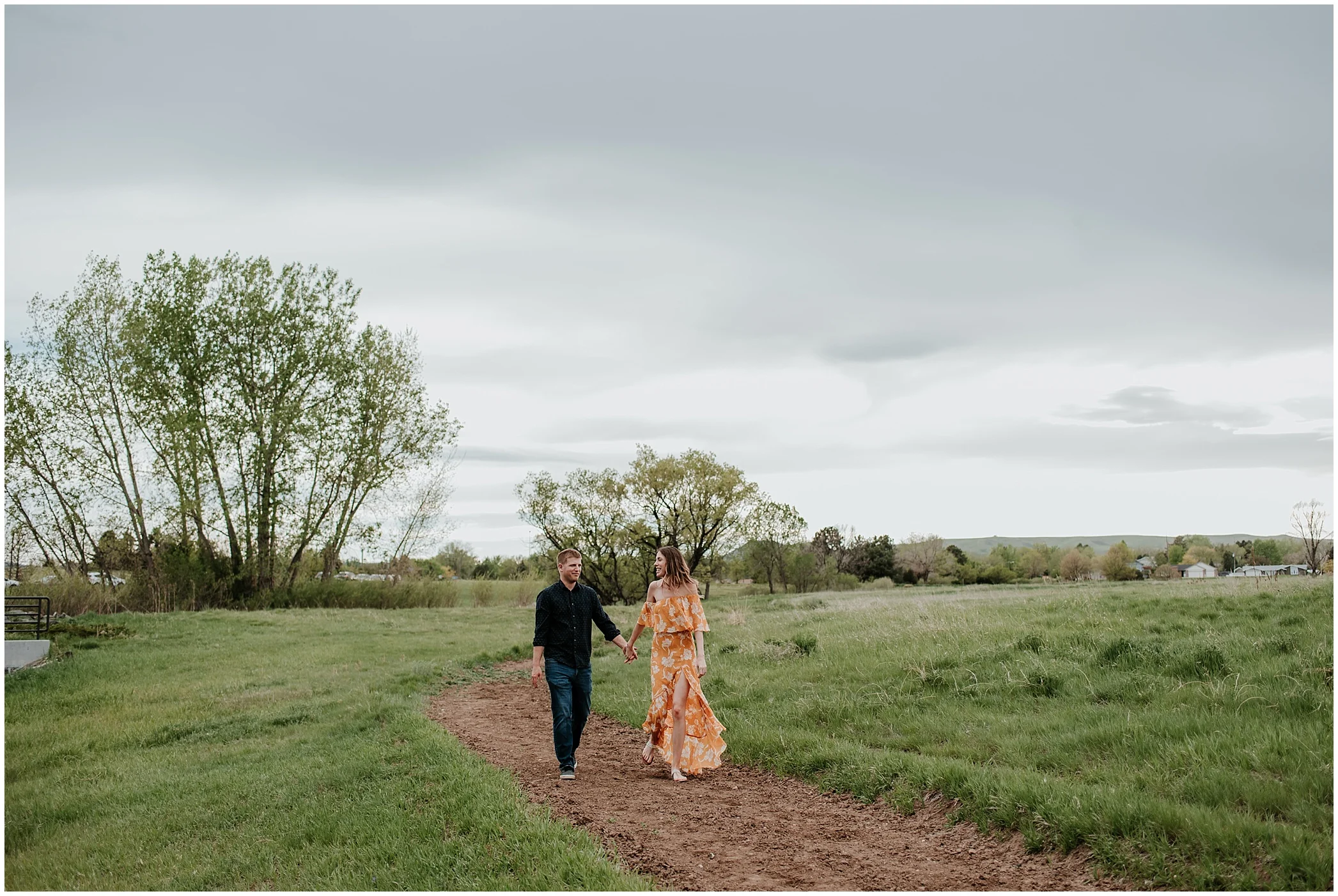Denver engagement photos, colorado engagement photos, denver engagement photographer, lakewood engagement photo locations, floral dress engagement, engagement photo ideas, best engagement photographers denver, colorado wedding photographer, denver wedding photographer, denver wedding videographer, happy engagement photos, engagement photo posing, halo engagement ring, park engagement photos, engagement photos with pets, backyard chicken coop, engagement photos with cat, engagement photos with beer, home brewing